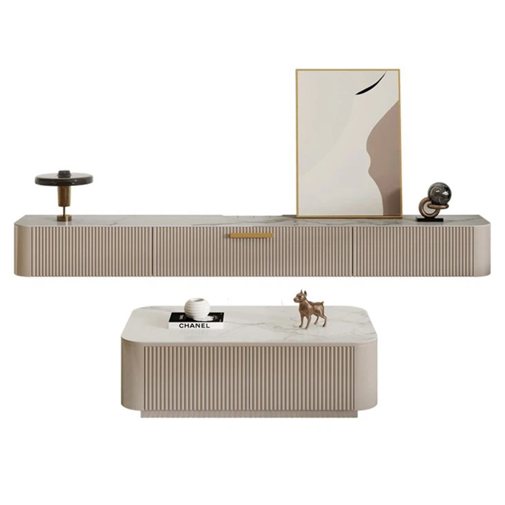 Vertical Grain Wall Mounted TV Cabinet